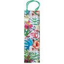 Papiergeschenkt&uuml;te Flaschentasche Flamingo ca. 10 x...