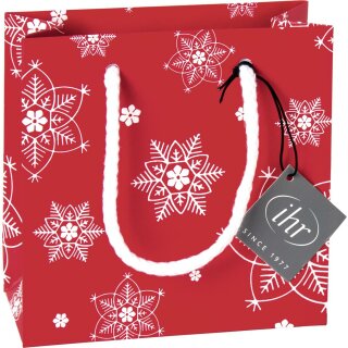 Geschenktasche 14 x 14 x 6 cm IHR "NILS red  "