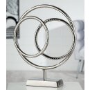 Aluminium Skulptur "Ringe" silber 39 x 32 x 8,5...
