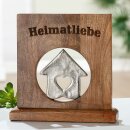 Holz Standrelief "Heimatliebe"  23 x 23 x 5 cm...