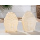 Keramik LED Buddha-Kopf sortiert 14 x 11 x 10 cm GILDE