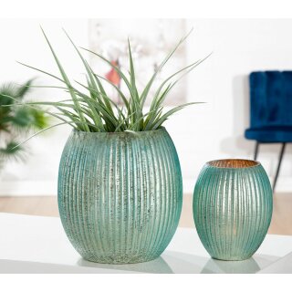 Windlicht/Vase Primavera antik grün 16 x 13 cm GILDE