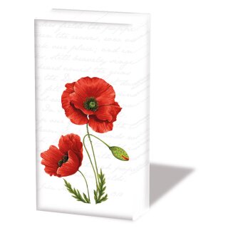 Taschentücher  21,5x21,5cm 10 Stück( Proud poppy) , AMBIENTE