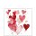 Serviette 25 x 25 cm  3 lagig, 20 Stück pro Packung ( With love red ) FSC Mix AMBIENTE
