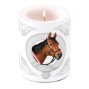 Windlicht Kerze D 10 cm; H 12  cm,  Big  ( Classic horse...