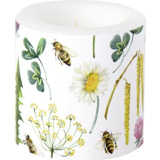 Windlicht Kerze  ( BEE GRATEFUL   ) IHR, H 7,5 cm, D 7,5 cm