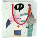 Geschenktasche ( BIRTHDAY HI light blue ) IHR 18 x 6 x 18 cm