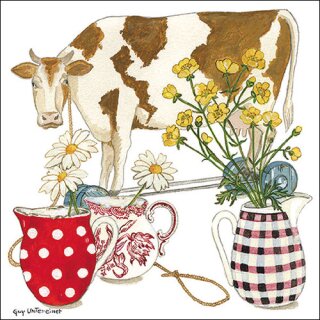 Serviette 33 x 33 cm  3 lagig, 20 Stück pro Packung Cow FSC Mix   AMBIENTE