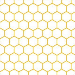 Serviette 33 x 33 cm  3 lagig, 20 Stück pro Packung Hexagon yellow FSC Mix  AMBIENTE