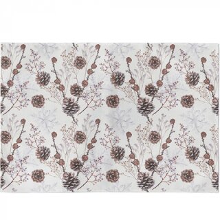 Tischset 33x48 cm 100% Baumwolle Pine cones white AMBIENTE