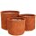 Stoff Kübel "Amelie", 3er-Set, D17/15/14cm, ziegelrot