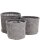 Stoff Kübel "Amelie", 3er-Set, D17/15/14cm, grau