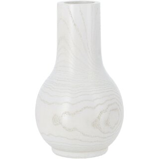 Holz Vase "Vero", D8cm, H13cm, Öffnung: 2,5cm, weiß Material: Eschenholz