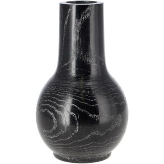Holz Vase "Vero", D8cm, H13cm, Öffnung: 2,5cm, schwarz Material: Eschenholz