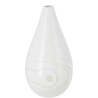 Holz Vase "Vero", D8,5cm, H14cm, Öffnung: 1cm, weiß Material: Eschenholz