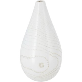 Holz Vase "Vero", D9,5cm, H17cm, Öffnung: 1cm, weiß Material: Eschenholz