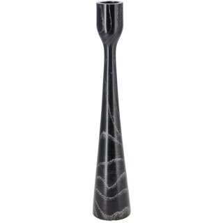 Holz Kerzenhalter "Vero", D5cm, H28,5cm, für eine Spitzkerze, schwarz Material: Eschenholz