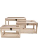 Holz Schachtel "Tiffy", 3er Set, L40/33/26cm,...