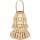 Holz Laterne "Tanne" D14cm, H50cm, natur Material: Bambus Glas: D12cm H12cm