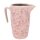Keramik Karaffe "Karla", D12,5cm, H19cm, mit Henkel: D19,5cm, rosa außen glasiert, mit Filzfüßen