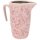 Keramik Karaffe "Karla" D14cm, H22,5cm, mit Henkel: D22cm, rosa außen glasiert, mit Filzfüßen