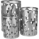 Metall Windlicht "Remo", 3er-Set, H18/15/12cm,...