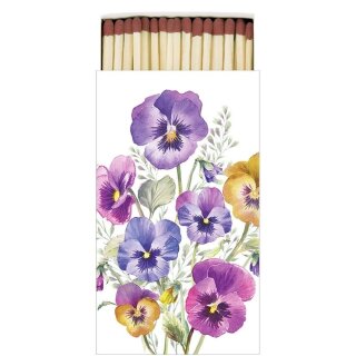 Streichhölzer, Packung Maße: 11 x 6,5 cm, 45 Stück ( Pansies )  AMBIENTE