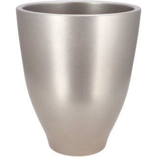 Keramik Vase "Pruna", D21cm, H26cm, für TO19, champagner matt