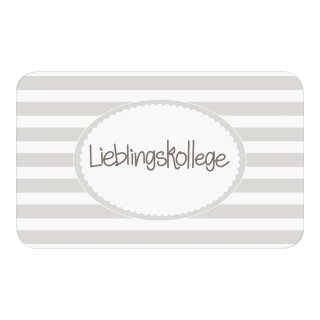 Frühstücksbrettchen " Lieblingskollege " Material: Melamin Maße: 23,5cm x 14,5cm x 0,3cm spülmaschinengeeignet rutschfest durch 4 Noppen auf der Rückseite