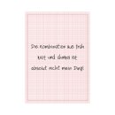 Postkarte Hoch "Die Kombination aus früh kalt...