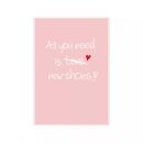 Postkarte Hoch  "All you need is new Shoes"