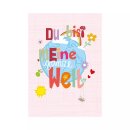 Postkarte Hoch "Du bist meine ganze Welt"
