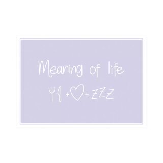 Postkarte Quer  "Meaning of life"