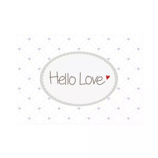 Postkarte Quer  "Hello Love"