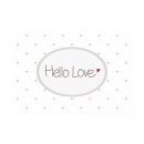 Postkarte Quer  "Hello Love"