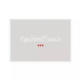 Postkarte Quer "Naschbrettbauch"