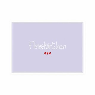Postkarte Quer "Fleisskärtchen"