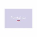Postkarte Quer "Fleisskärtchen"