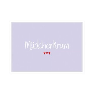 Postkarte Quer "Mädchenkram"