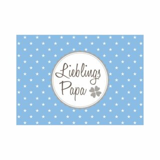 Postkarte Quer "Lieblings Papa"