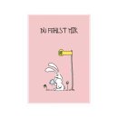 Postkarte Hoch  "Du fehlst mir"