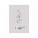 Postkarte Hoch  "..du lügst" Junge