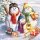 Serviette 33 x 33 cm  3 lagig, 20 Stück pro Packung "  Snowmen family FSC Mix  " AMBIENTE