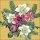 Serviette 33 x 33 cm  3 lagig, 20 Stück pro Packung " Azalea and helleborus gold FSC Mix  " AMBIENTE