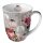 Becher - Mug - Tasse Tee / Kaffee Becher Bone China 0,4 L; 10,5 cm Hoch- Ø9,5cm   ( Roses and baubles  ) AMBIENTE