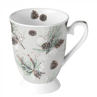 Becher / Mug / Tasse ca. 0.25  " Pine cone all over   " AMBIENTE