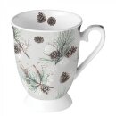 Becher / Mug / Tasse ca. 0.25  " Pine cone all over...