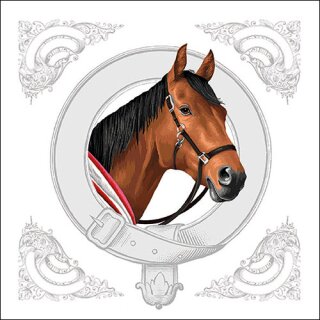 Serviette 33 x 33 cm  3 lagig, 20 Stück pro Packung Classic horse FSC Mix "AMBIENTE