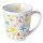 Becher - Mug - Tasse Tee / Kaffee Becher Bone China 0,4 L; 10,5 cm Hoch- Ø9,5cm Fancy flowers  AMBIENTE