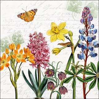 Serviette 33 x 33 cm  3 lagig, 20 Stück pro Packung (  Spring flowers FSC Mix )  FSC Mix "AMBIENTE